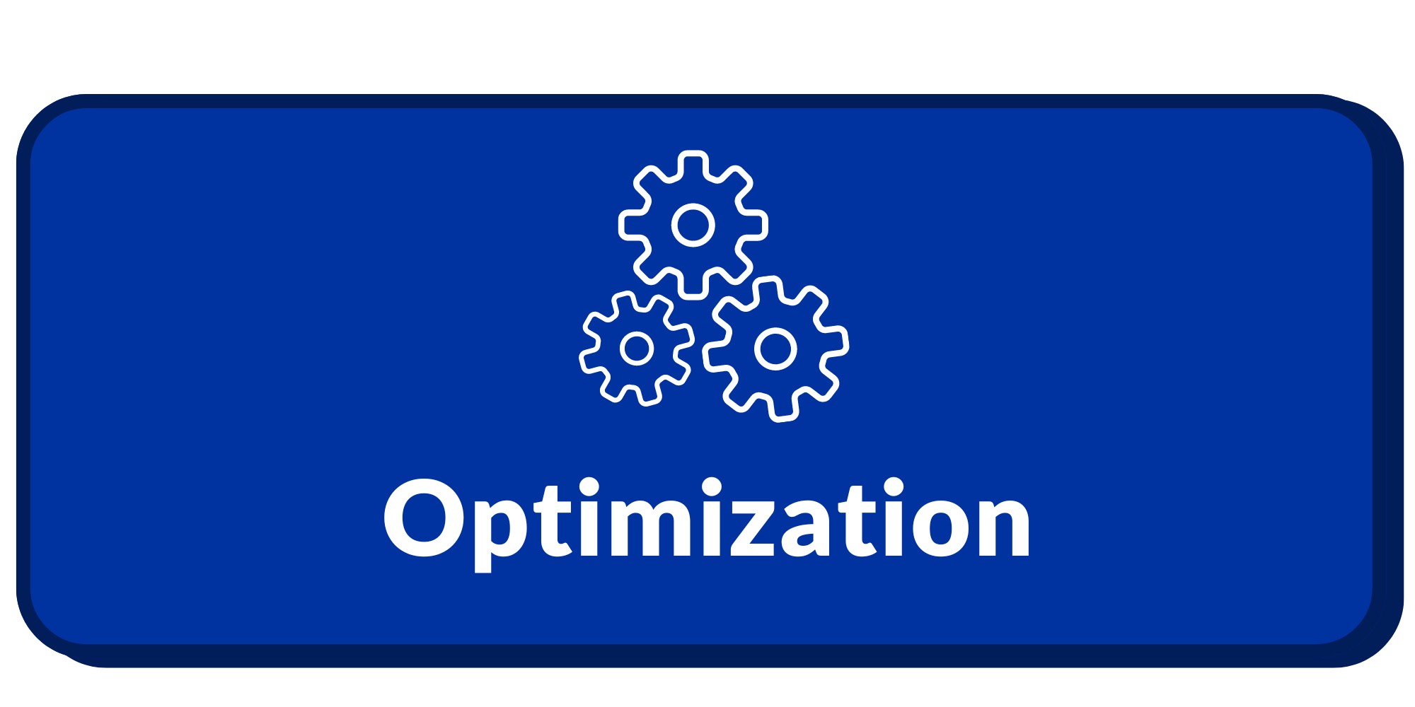 Optimization button with three metal gears